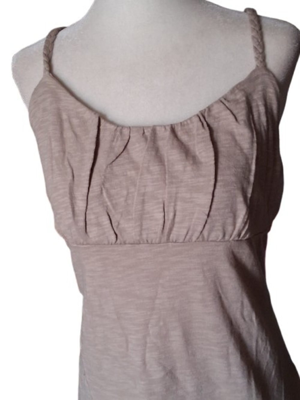 INC International Concepts Braided-Strap Camisole - Taupe, Sze Lzrge